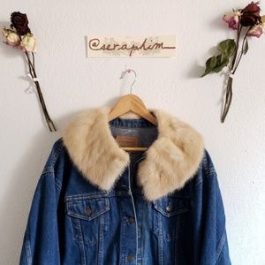 Vintage Levi's Fur Collar/Sleeve Denim Jacket